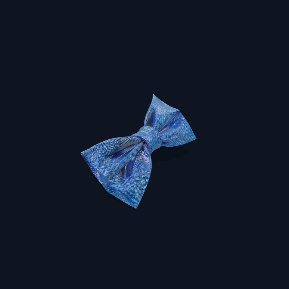 Elegant Blue Bow Tie Model Pack
